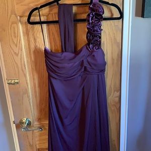 Eggplant purple , one strap dress